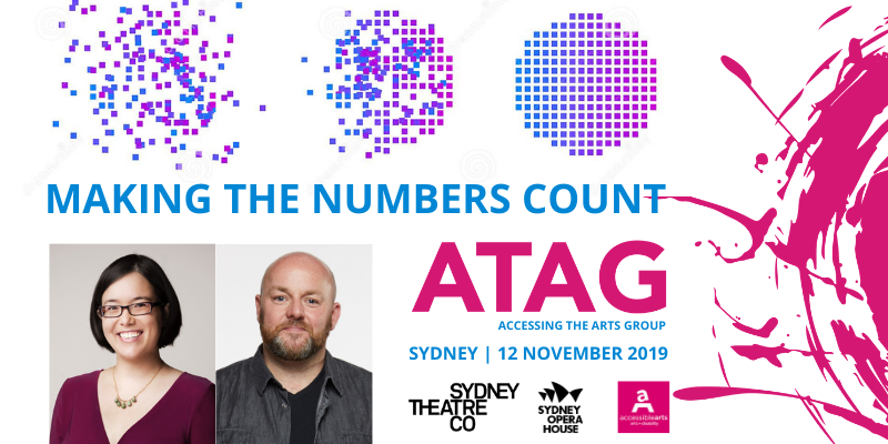 Image of a man and woman, along with graphics of symbols and the words 'ATAG Making the Numbers Count'