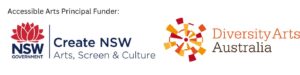 Logos for Create NSW and Diversity Arts Australia