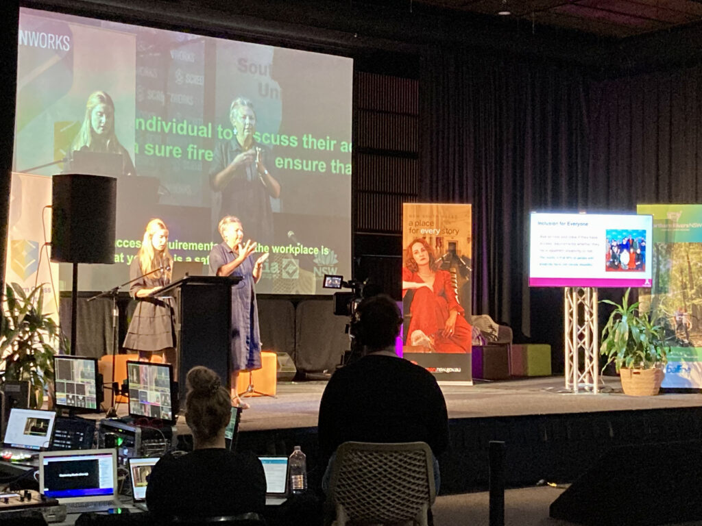 Bridie McKim presenting Screen Access and Inclusion Masterclass 