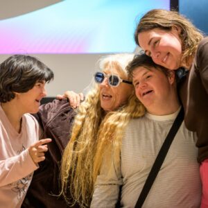 Access Ideas and Insights: Emerging  Artists Toolkit panelist Digby Webster with audience members. Photo by Rob Studdert.