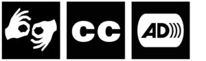 Access Symbols: Auslan interpreted, Closed captioned, Audio described